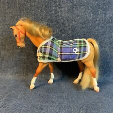 Vintage 1996 CC Empire Industries Chestnut Horse Head Moves Plaid Blanket picture