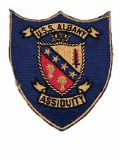 US Navy Patch USS Albany CG-10 Guided Missile Cruiser Military Badge USN Vintage picture