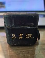 Antique leather wrapped personal travel ink well picture