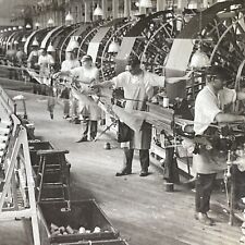 Antique 1909 Silk Factory Paterson New Jersey Stereoview Photo Card P1778 picture
