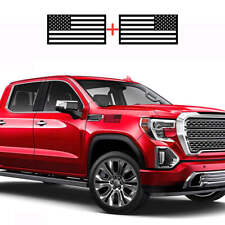 American Flag Magnets Car Truck Black White Set USA Made Tactical Not Decal CNC picture