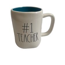 Vintage Rae Dunn Mug #1 Teacher Artisan Teal Interior Tea Coffee Cup Magenta 192 picture
