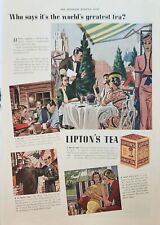 1938 Liptons Tea Vintage ad who says its the worlds greatest tea picture