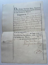 Mexico New Spain 1796 Post Office Receipt Querétaro 279 Pesos Treasury Philately picture