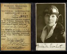 AMELIA EARHART 8X10 CELEBRITY PHOTO PICTURE PILOT'S LICENSE picture