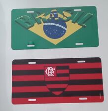 2 BRAZIL GIFTS: 1 BRAZIL  LICENSE PLATE + 1 FLAMENGO LICENSE PLATE $30 picture
