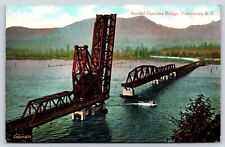 Canada Vancouver BC Second Narrows Bridge Vintage Postcard picture