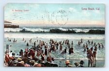 Postcard CA 1909 Long Beach A Bathing Scene M10 picture