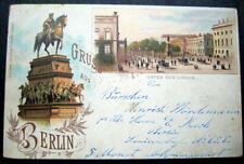 GERMANY GRUSS AUS UNTER  DEN LINDEN  1897 picture