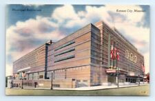 Postcard MO Kansas City Municipal Auditorium Linen View Vtg L1 picture