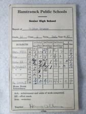 Vintage Hamtramck Public Schools Report Card, Grade 12, 1945 picture