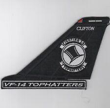 US NAVY VF-14 'TOPHATTERS' F-14 Tomcat Tailfin (BLACK / WITH Text) picture