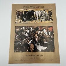 1998 Van Ginkel Fine Art Vintage Print Ad Southwest Artist Horses Canada picture