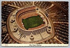 San Diego Stadium Aerial View California Vintage Postcard c1976 picture