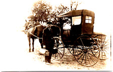 Vintage RPPC Real Photo  Postcard Marion, Kansas Doctor Physician Horse Buggy picture