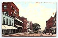 Postcard Main Street Looking East Willimantic Connecticut picture