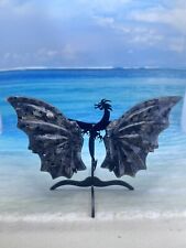 76G 100% Natural Crystal Dragon Wings Larvikite Quartz Small Reiki Statue+Stand picture