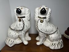 Pair of 19th Century Dog Figurines   Staffordshire Spaniels picture