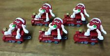 L@@k M&Ms Christmas Train Engine Ornament Red M&M New (lot of 5) 2005 Era picture