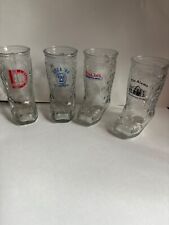 4 vintage 6” cowboy boot glass beer glasses  mugs all from Texas picture
