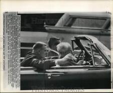 1962 Press Photo Joseph P. Kennedy rides car on the way to airport, New York picture