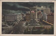 Cleveland, OH: 1921 Public Square At Night - Vintage Ohio Postcard picture