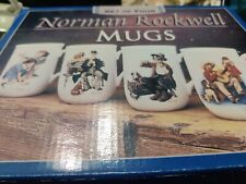 Vintage NIB New In Box Set Of 4 Norman Rockwell Coffee Mugs Great Gift 1983 Art  picture