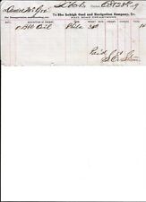 1869 invoice from The Lehigh Coal and Navigation Co picture