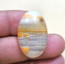 Beautiful Orange Banded Agate Oval Cabochon 33 Crt Loose Gemstone For Jewelry picture