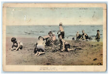 c1950's Bathing and Sand Playing Scene Midland Ontario Canada Vintage Postcard picture