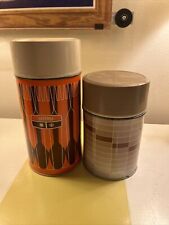 Lot 2 King Seeley Thermos Pint + 10 Oz Glass Lined Vintage MCM Display picture