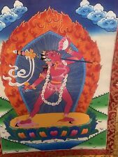 Vajrayogini Thangka hand painted in Silk brocade picture
