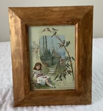 Vintage Antique Victorian Trade Card Ephemera Framed, The Woolson Spice Company picture