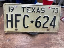 1973 Texas License Plate HFC 624 Vintage Rustic picture