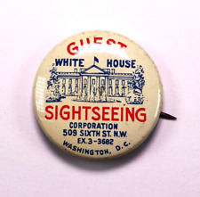 c1950s White House Sightseeing Vintage Button Washington DC picture
