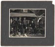 Early 20th Hunting Photograph 4 Men Holding Guns  Deer Buck Killed picture