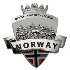 Norway Metal Fridge Magnet Travel Tourist Souvenir Moose King of the Forest picture