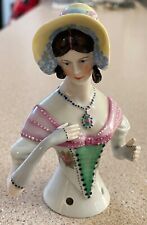 W. Goebel Crown Mark Half Doll/Pincushion 1935-1949 Arms Away Detailed Gorgeous picture