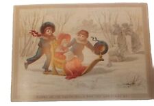 Merry as The Sleigh Bells May Thy Christmas Be Victorian Repr 1874-1895 Postcard picture