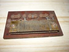 ODD VINTAGE  BOARD WITH COIL FROM ANTIQUE RADIO ESTATE RESISTOR INSULATOR picture