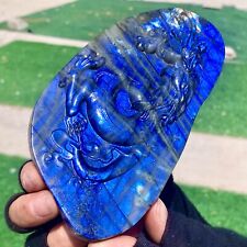 236G Natural labradorite crystal hand-carved dragon sculpture healing picture