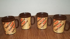 Set 4 Vintage 1970s Thermo-Serv Coffee Cups Mugs Bristol Meyers NOS picture