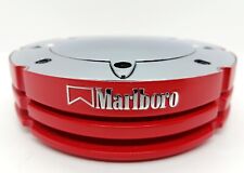 Marlboro Ashtray Metal with Hinged Lid Red and Silver Ferrari Ø120 mm Unused picture