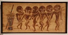 1940s Formosa Bark Painting Aboriginal Art Scroll STUNNING 46
