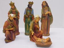 European Style 6 Pc Resin Nativity Set-Sterling Co. Christmas 1  1/2