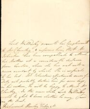 MARQUIS OF WELLESLEY - THIRD PERSON AUTOGRAPH LETTER 2/2 picture