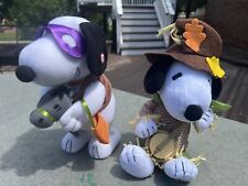 Lot 2 HALLMARK Peanuts Snoopy With Sound & Motion Halloween Plush TESTED picture