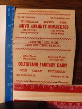 Antique Matchbook Cover (COLTERYAHN SANITARY DAIRY) picture