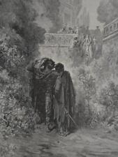 Aesop Fables Fox and the Grapes 1880 Antique Gustave Dore Art Print picture