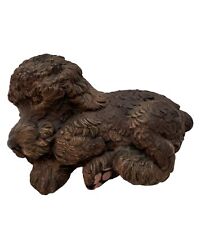 Golden Doodle Ceramic plaster Painted USA Black Forest Custom Carving 5 X 3 picture